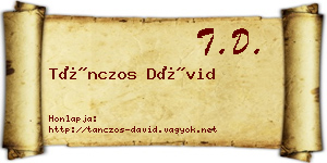 Tánczos Dávid névjegykártya